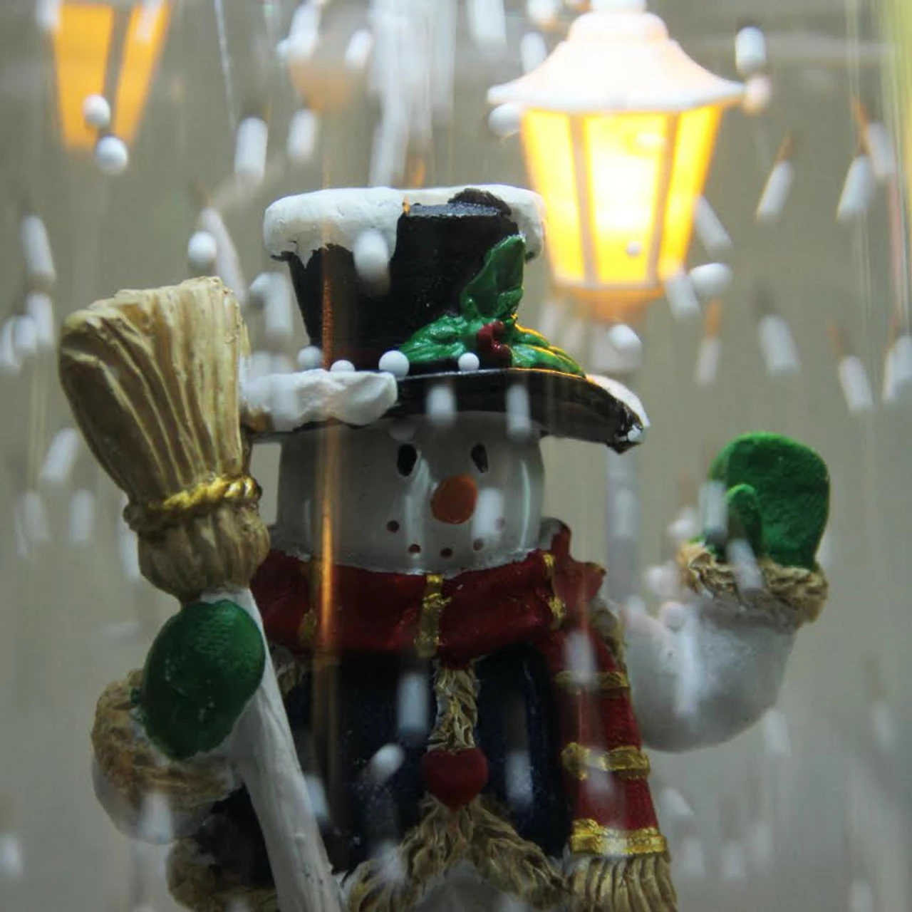 Northlight 13.5" LED Lighted Snowing Musical Snowman Christmas Lantern - Image 3