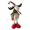 Northlight 28.5" Red And Green Plaid 2 Leg Standing Deer