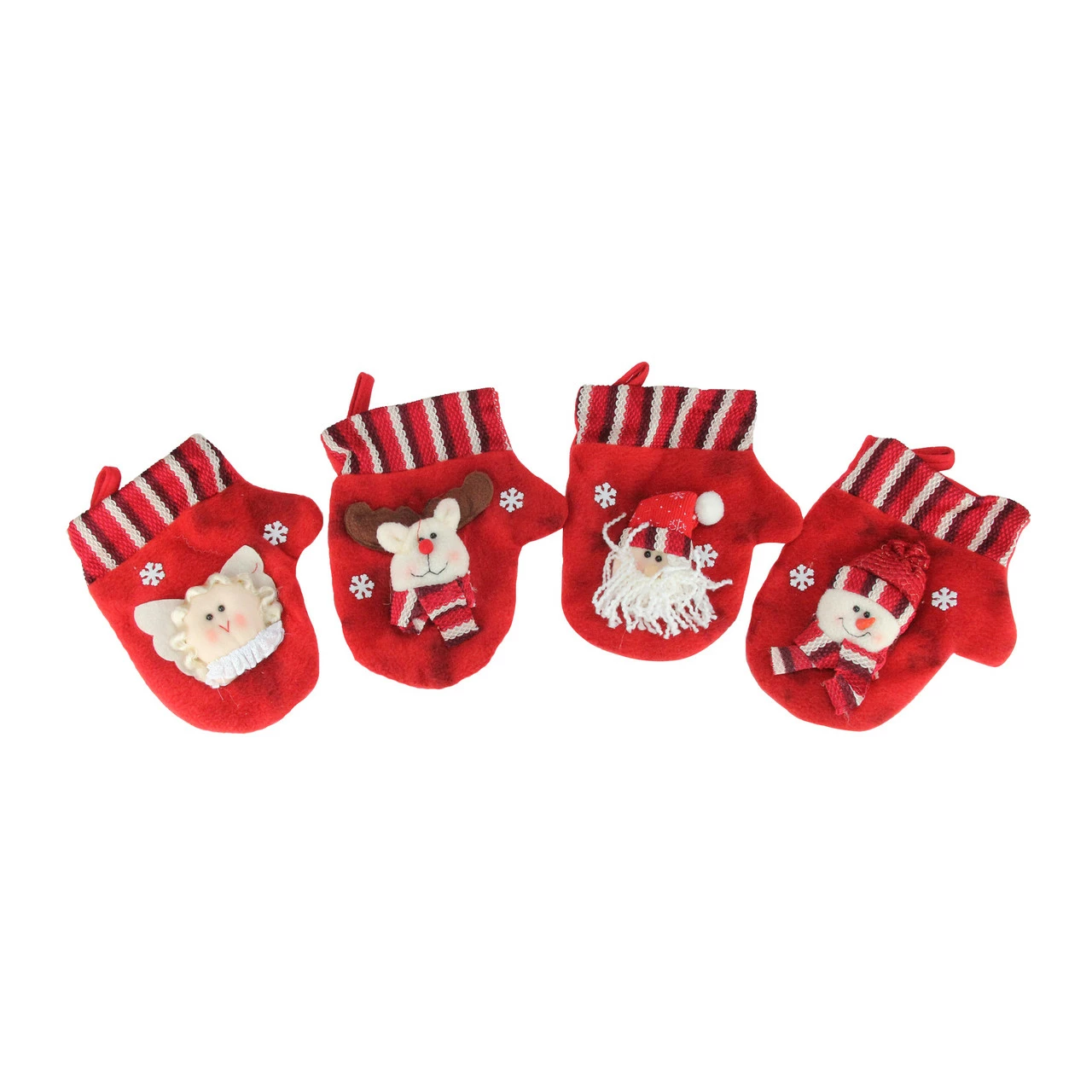 CMI Pack Of 10 Red Christmas Stocking And Gift Bag Set 14.5" 1 CMI Pack Of 10 Red Christmas Stocking And Gift Bag Set 14.5"
