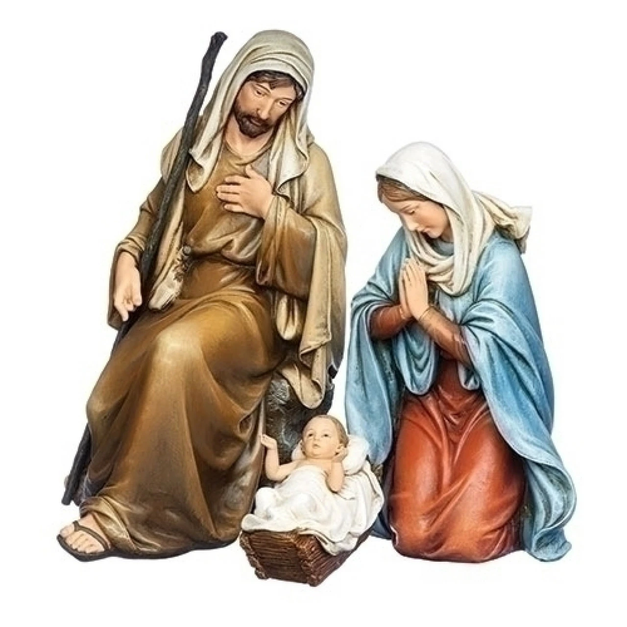 Roman 3 Piece Set Kneeling Holy Family Resin Christmas Figurine 14.75β