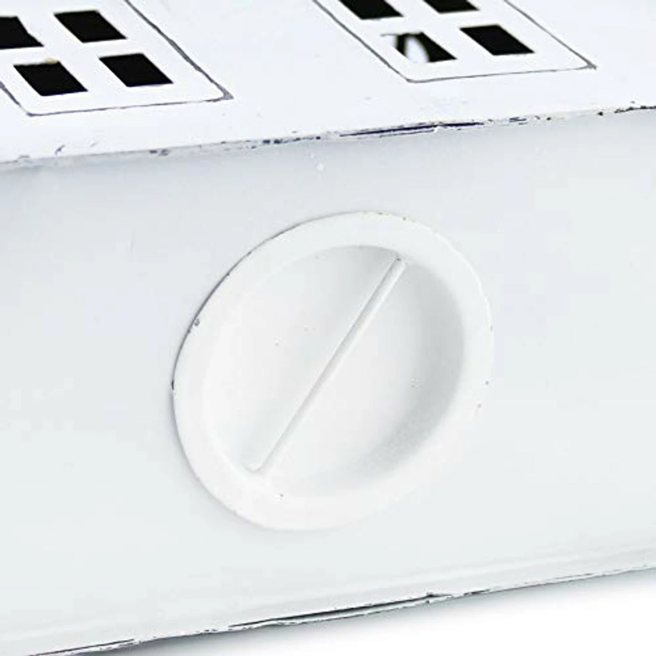 Auldhome Design AuldHome Farmhouse Decor Tin Houses (Set Of 3, White); Candle Lantern Decorative Holiday Christmas Village Display Or Votive Holder - Image 2