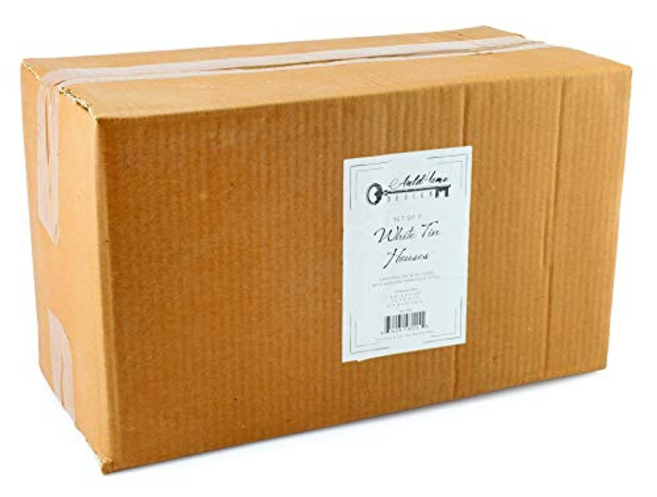 Auldhome Design AuldHome Farmhouse Decor Tin Houses (Set Of 3, White); Candle Lantern Decorative Holiday Christmas Village Display Or Votive Holder - Image 5