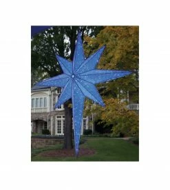 GKI/Bethlehem Lighting 72" LED Lighted Blue And Silver Moravian Star Commercial Hanging Christmas Light Decoration