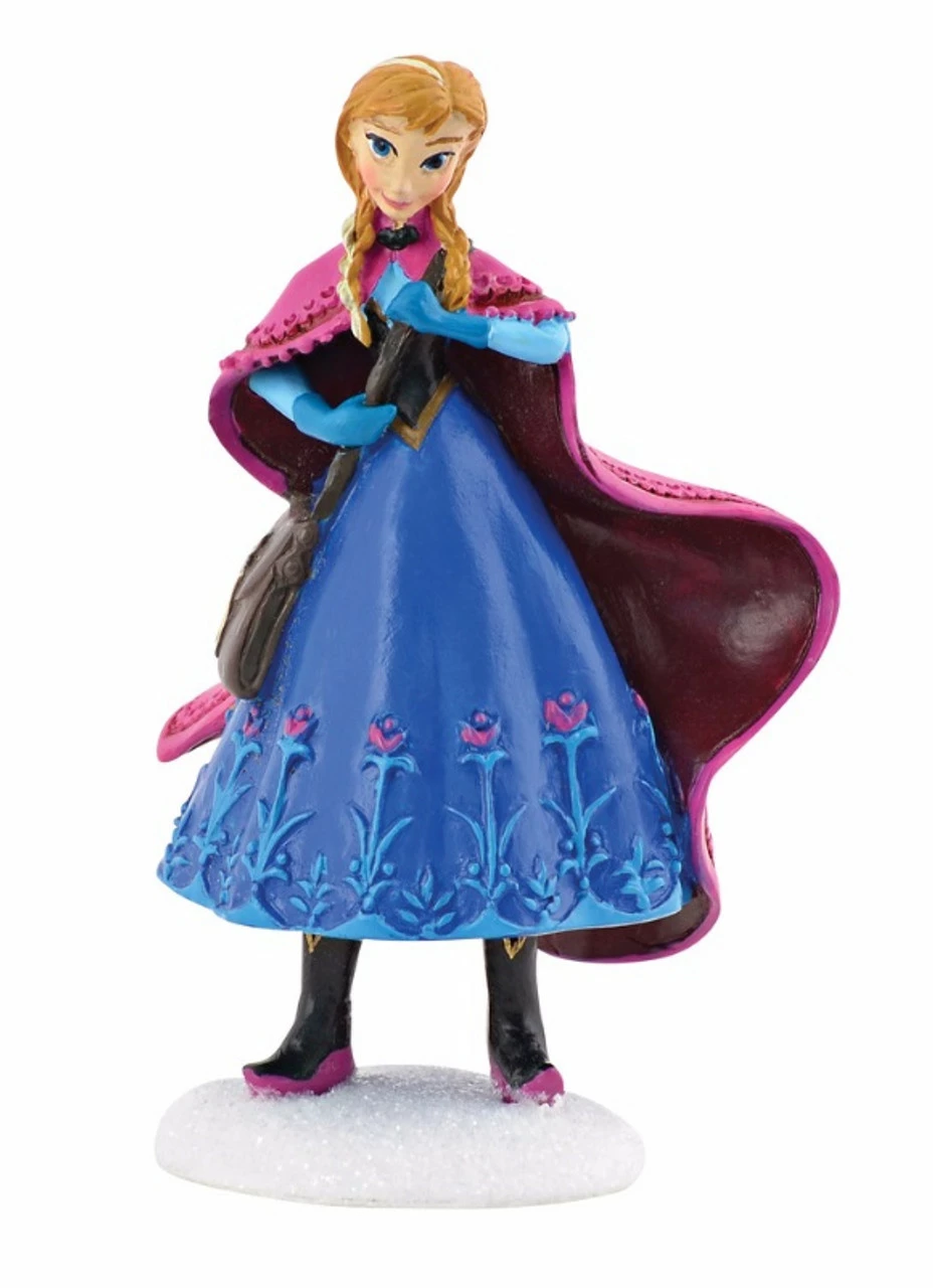 Department 56 3.25" Blue And Magenta Purple Disney Frozen Anna Christmas Figurine