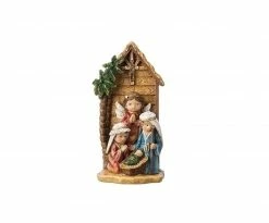 Roman 8" Brown And Blue Children's Nativity Scene Christmas Tabletop Decoration