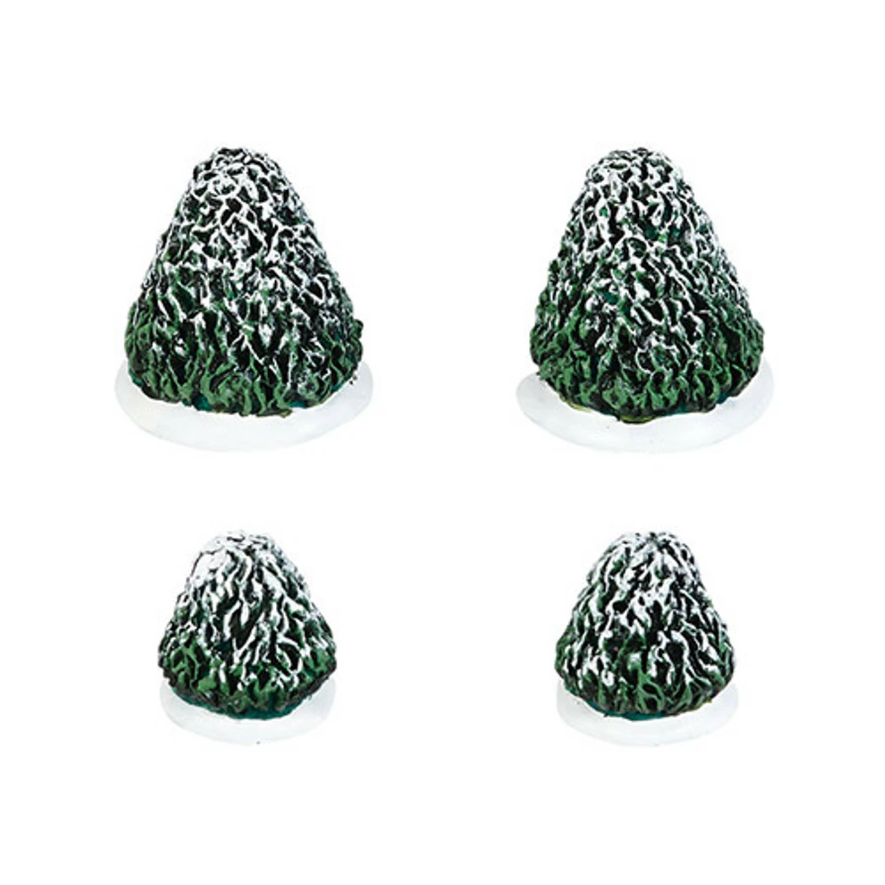 Department 56 Set Of 4 Green Tudor Gardens Topiaries Accessory 1.5"