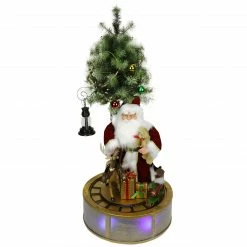 Northlight 48" Musical LED Lighted Santa Claus With Rotating Train Christmas Decor