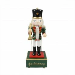 Northlight 12" Red Animated And Musical Christmas Nutcracker With Trumpet