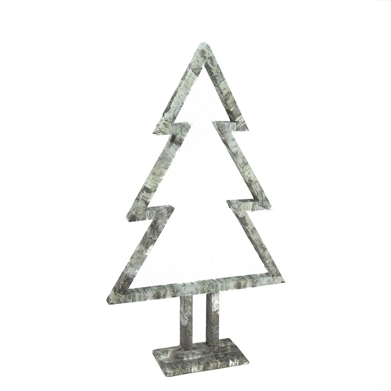 A & B Floral 22" White Birch Tree Silhouette Christmas Tabletop Decor - Image 2