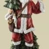 Roman 30" White And Red Bell Ringing Santa Claus Christmas Figure