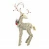 Northlight 27" Brown And Red Reindeer Facing Backwards Christmas Figurine