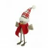Northlight 10" Beige Standing Bird With Red Scarf And Plaid Hat Christmas Figure