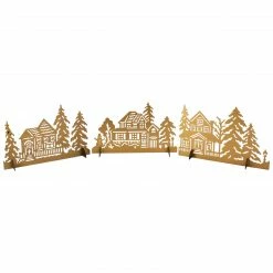 Avon 3 Piece Metal Stand-up Winter Village Mantel Scene