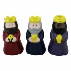Avon Set Of 3 Wise Men Christmas Nativity Taper Candle Holders 6.5"