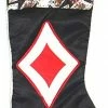 Santa's Best 19" Black And Red Deck Of Cards Christmas Stocking
