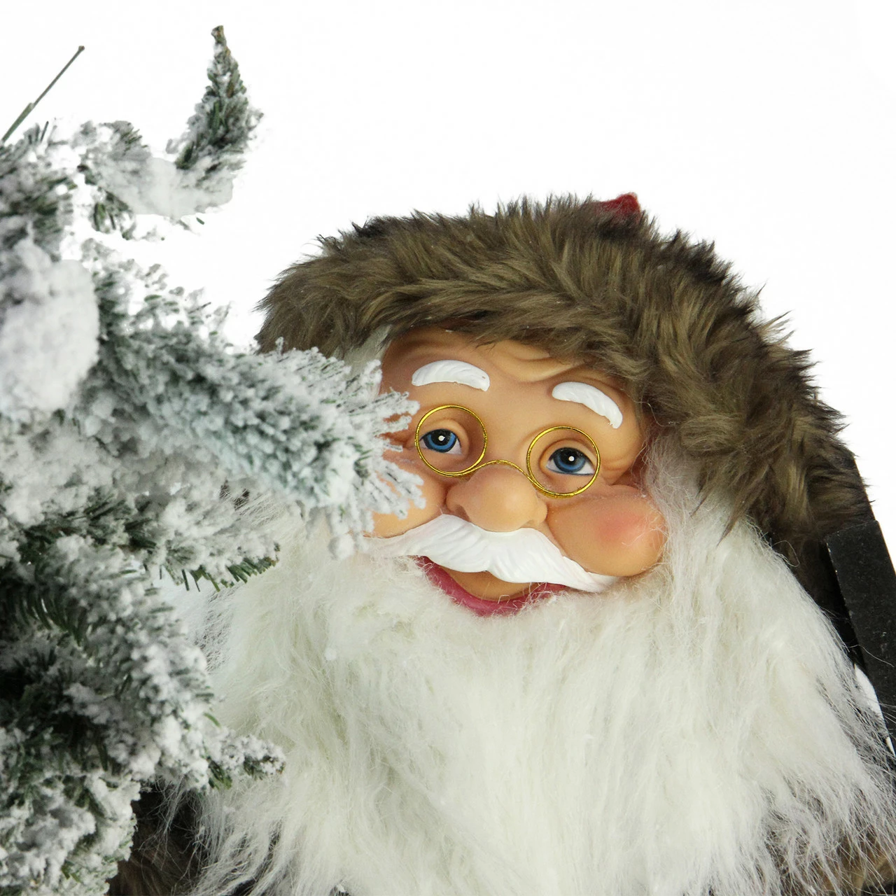 Northlight 48" Santa Claus With Artificial Flocked Alpine Tree Christmas Figure - Image 3