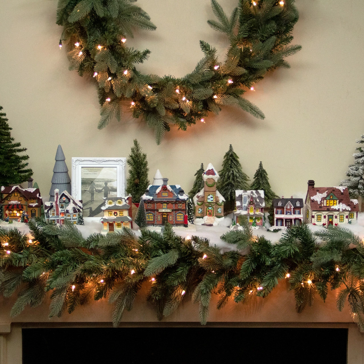 Northlight 5" Red LED Lighted Snowy House Christmas Village Decoration 2 Northlight 5" Red LED Lighted Snowy House Christmas Village Decoration - Image 2