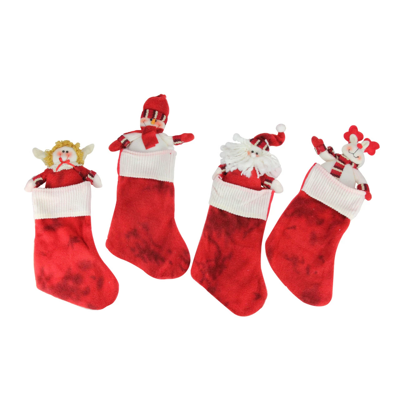 CMI Pack Of 10 Red Christmas Stocking And Gift Bag Set 14.5" 3 CMI Pack Of 10 Red Christmas Stocking And Gift Bag Set 14.5" - Image 3