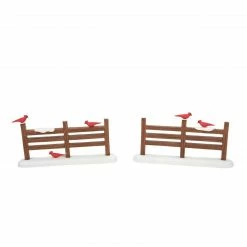 Department 56 Dept 56 Cardinals On Fence Christmas Village Decoration