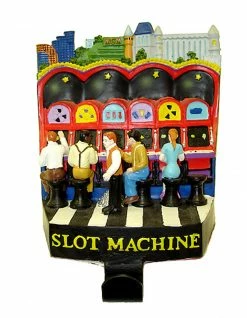 Sterling International Inc 5.75" Red And Black Casino Gambling Slot Machine Christmas Stocking Holder
