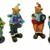 CC Christmas Decor Club Pack Of 144 Vibrantly Colored Plaid Sitting Teddy Bear Christmas Tabletop Figures 5.5"