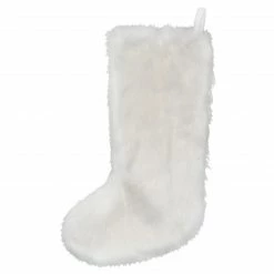 Alternative view of Dyno 19" White Slimline Contemporary Christmas Stocking With Cuff
