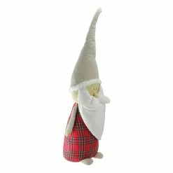 Alternative view of Northlight 19" Red And White Plaid Blushing Santa Gnome Tabletop Decor