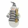 Northlight 20" Alpine Chic Snowman With Gray And White Jacket Christmas Decoration