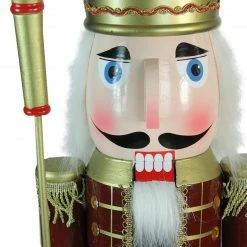 Northlight 48" Brown And White Wooden Christmas Nutcracker King With Scepter -Northlight Shop ehp4xfxfbwe9h7jliv2oce0o9pfbzpdk 57236.1664901050