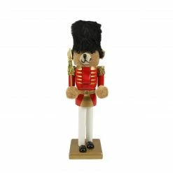 Northlight 14" Red And Gold Plush Teddy Bear Soldier Christmas Nutcracker