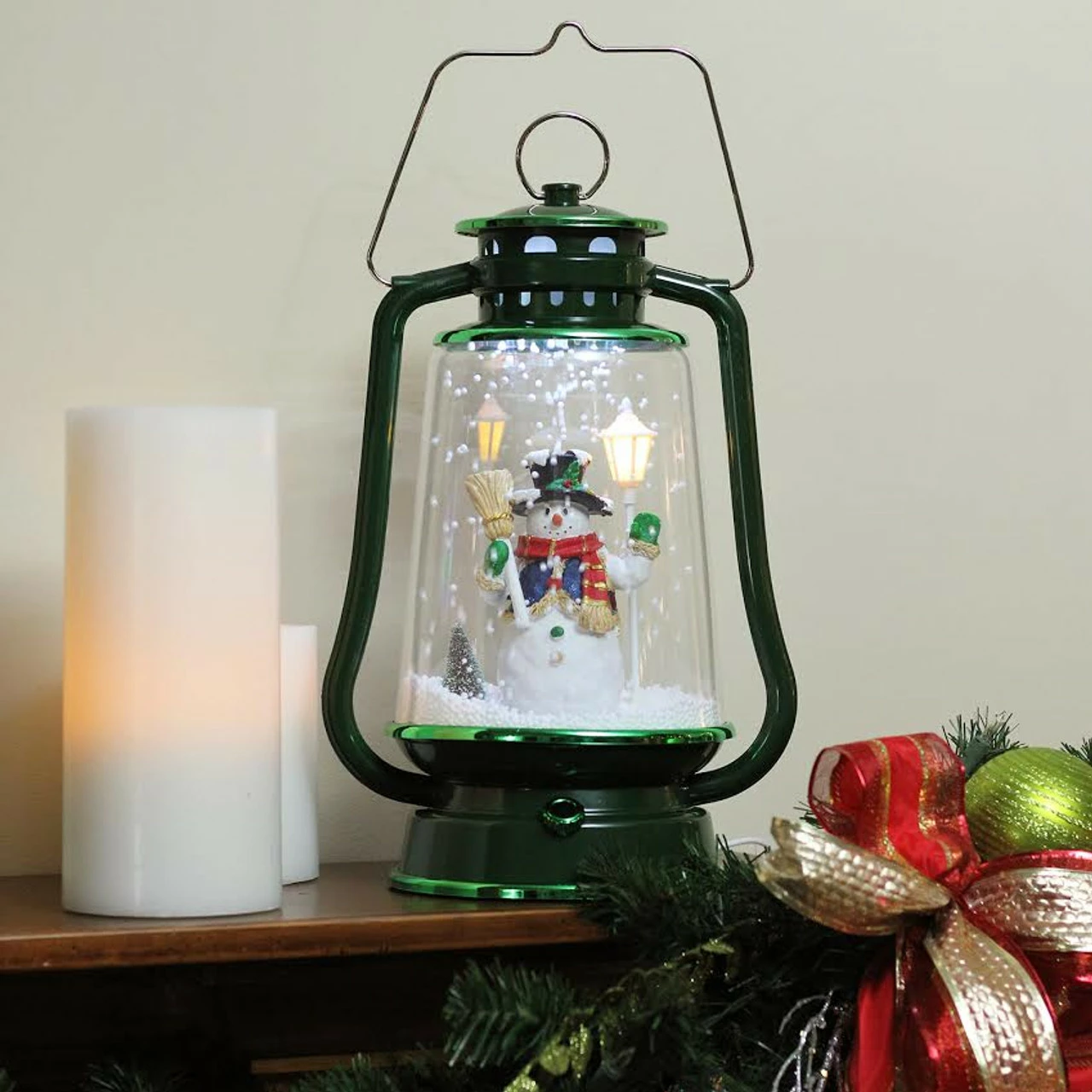 Northlight 13.5" LED Lighted Snowing Musical Snowman Christmas Lantern - Image 4