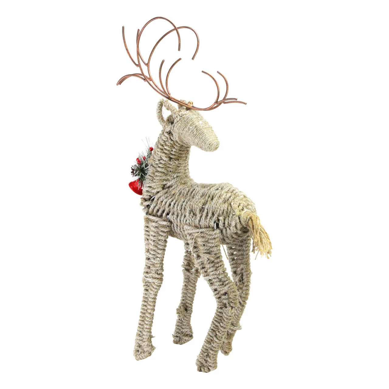 Northlight 27" Brown And Red Reindeer Facing Backwards Christmas Figurine - Image 2