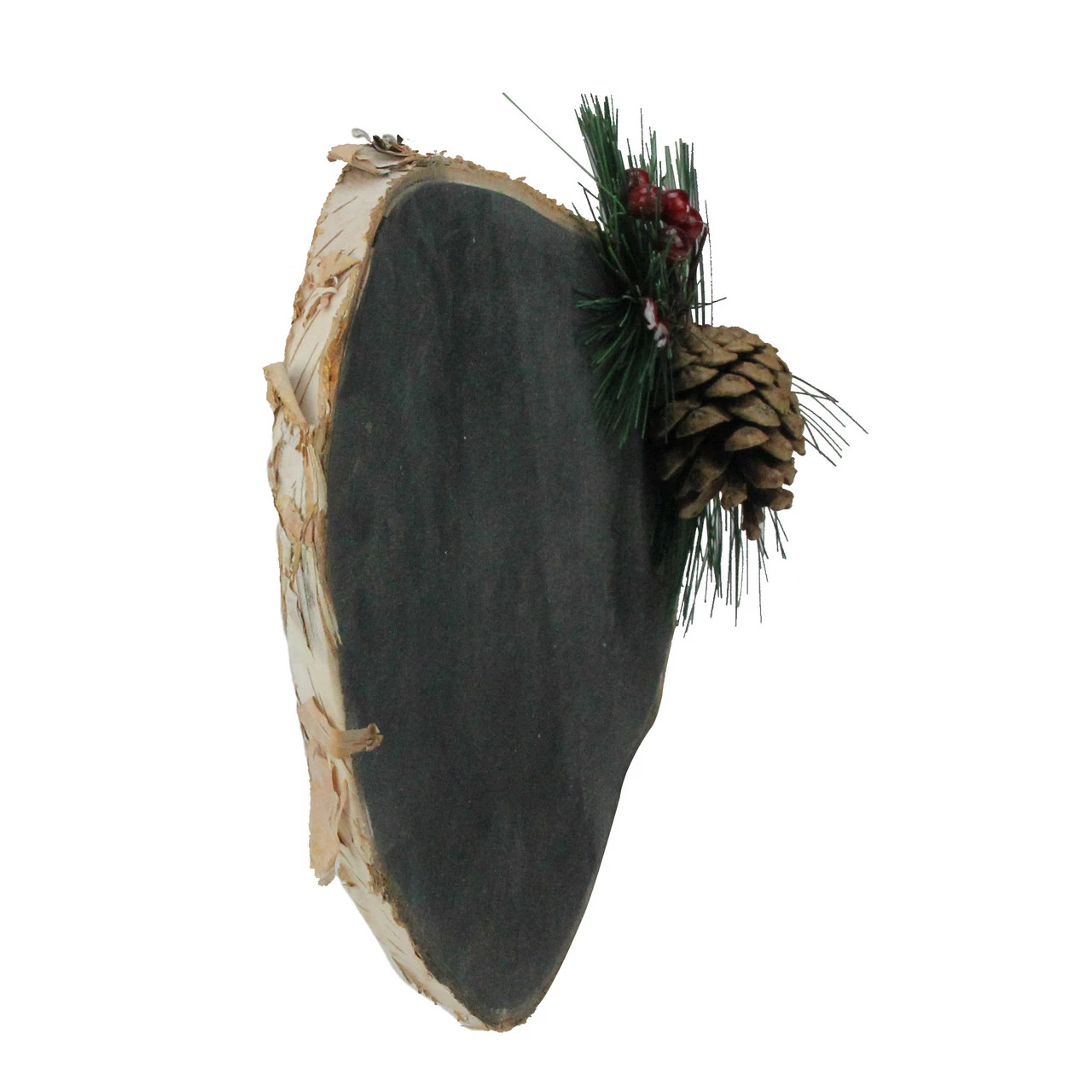 Gallerie II 16" Country Rustic Oval Chalkboard On Birch Wood Christmas Decoration - Image 2