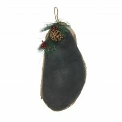 Gallerie II 16" Country Rustic Oval Chalkboard On Birch Wood Christmas Decoration