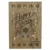 Gerson Company/Gil Division 10" Lighted Wooden "Happy Christmas" Christmas Wall Decoration