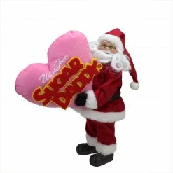 Northlight 12" Red And White Santa Claus Who's Your Sugar Daddy Christmas Tabletop Decoration