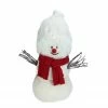 Northlight 17.75" Red And White Snowman With Scarf Christmas Tabletop Decor