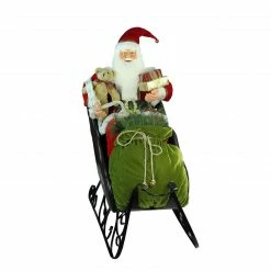 Northlight 4' Deluxe Animated Musical Santa Claus In Jeweled Sleigh Christmas Decoration