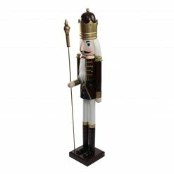 Northlight 48" Brown And White Wooden Christmas Nutcracker King With Scepter -Northlight Shop k82zyhygko58g4hcnjksjciegrvouhaw 65144.1664901050