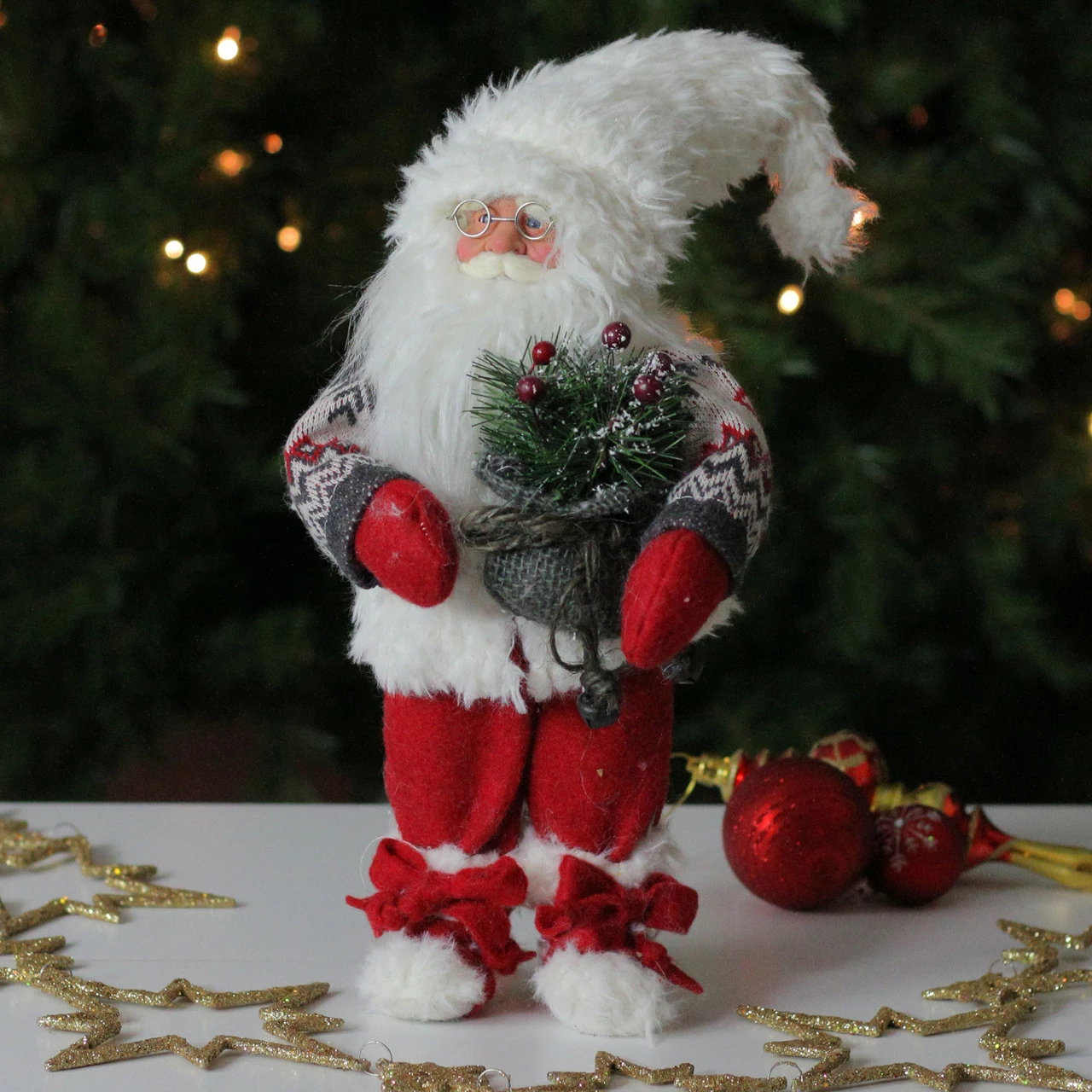 Kaemingk 12" Nordic Santa Claus Christmas Tabletop Figure - Image 3