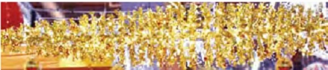 GKI/Bethlehem Lighting 9' LED Lighted Gold Manhattan Lightspray Commercial Display Decoration
