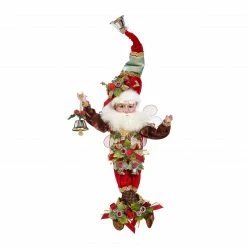Mark Roberts Red And Brown Jingle Bells Christmas Fairy, Small 10" #51-05904