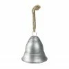 Melrose 8.5" Silver And Beige Country Rustic Hanging Christmas Bell
