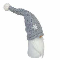 Alternative view of MeraVic 28" White And Gray Gnome With A Sherpa Snowflake Bendable Winter Hat