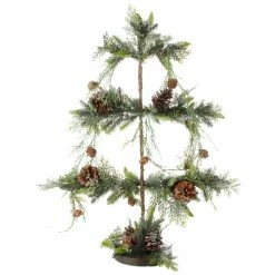 Raz 28" Green And Brown Pine Cone Iced Artificial Tree Christmas Tabletop Decor