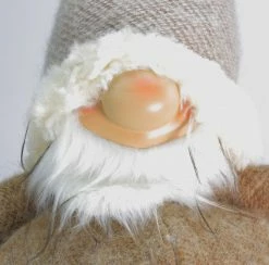 Alternative view of Northlight 18" Brown And Gray Plush And Portly Champagne Bobble Action Gnome Christmas Tabletop Figure