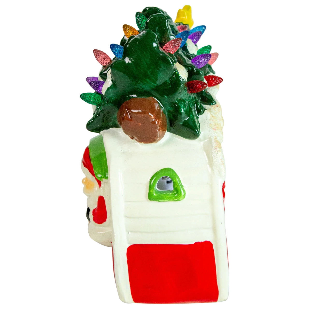 Northlight 7.75" LED Lighted Santa And Snowman Camper Christmas Decoration - Image 4