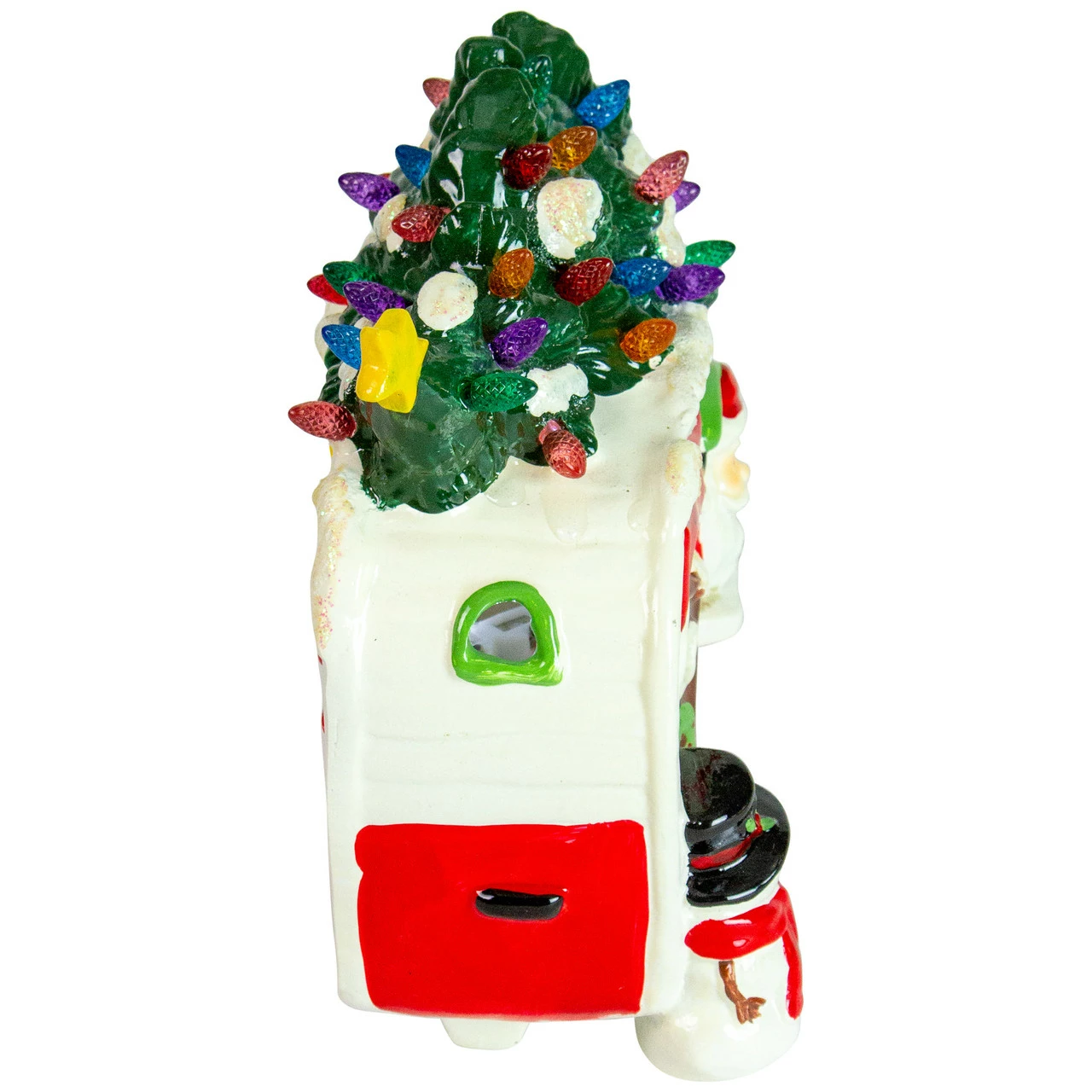 Northlight 7.75" LED Lighted Santa And Snowman Camper Christmas Decoration - Image 2