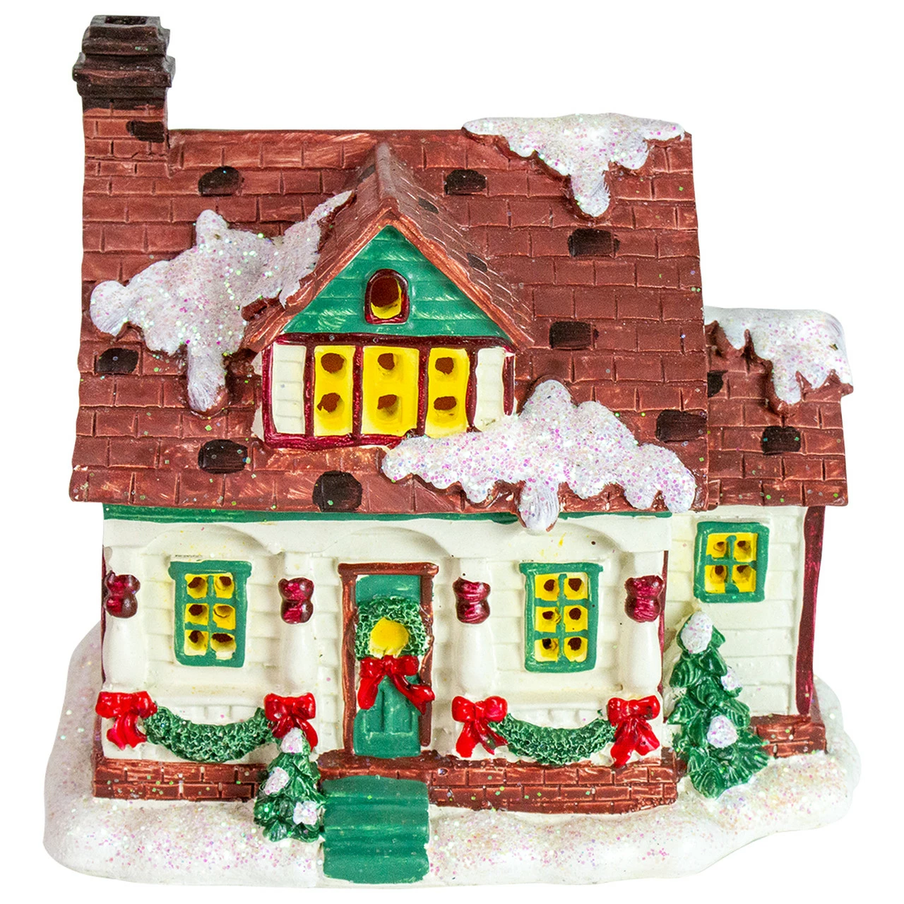 Northlight 6.5" White LED Lighted Cottage House Christmas Village Decoration