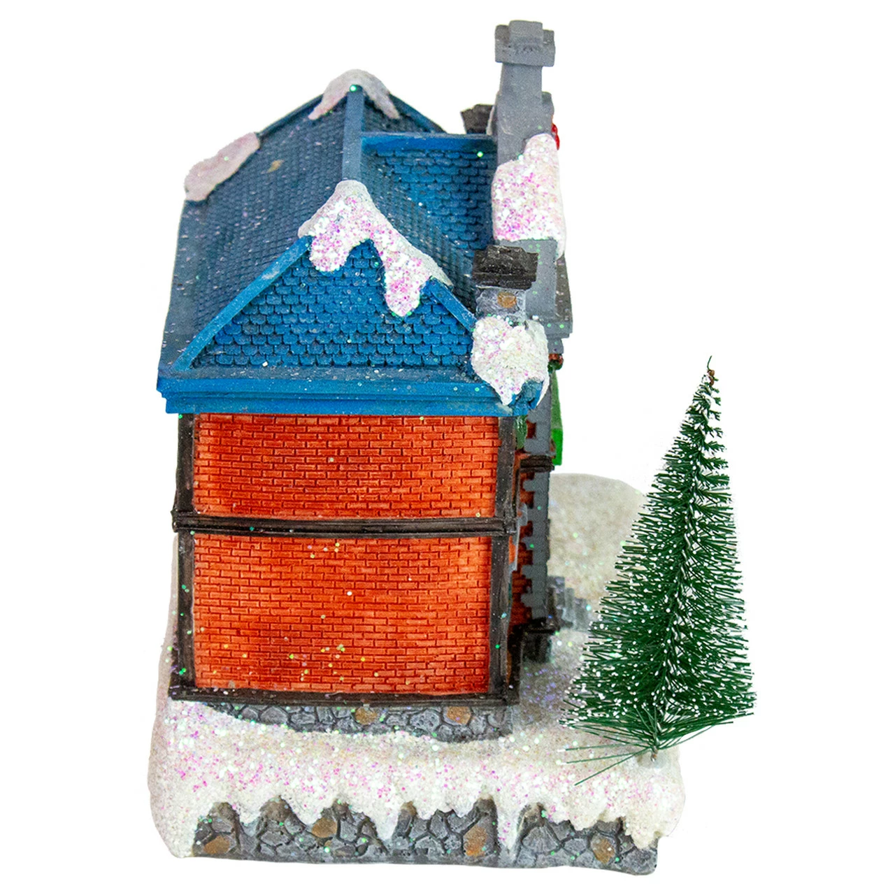 Northlight 7" Red LED Lighted Post Office Christmas Village Decoration - Image 4
